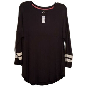 NWT Maurices Women's Black 3/4 Sleeve Tee Size Medium